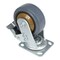 Vestil Rubber Swivel With Total Brake Caster 5 In. Diameter x 2 In. Width 661 lb Dark Gray/Gold CST-KSM-5X2MR-SWTB - alternate 6